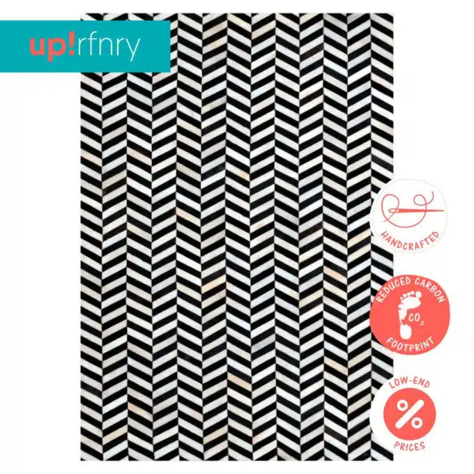 Black and White Cowhide Rug