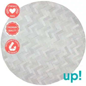 Circle Herringbone Cowhide Rug