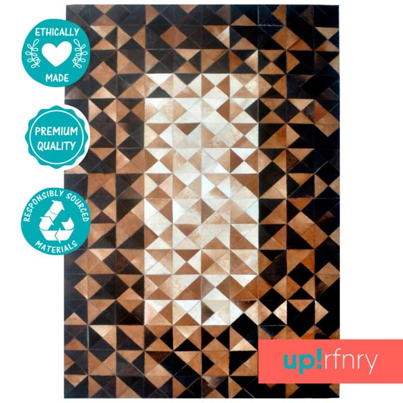 Geometric Triangle Pattern Rug Upcycle Refinery Free Worldwide Shipping