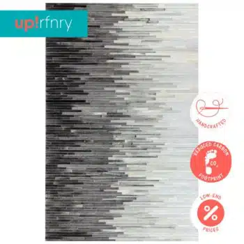 Grayscale Cowhide Patchwork