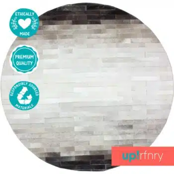 Round Grey Ombre Rug