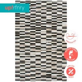 Offset Stripe Cowhide Rug - Upcycle Refinery | Free Worldwide Shipping