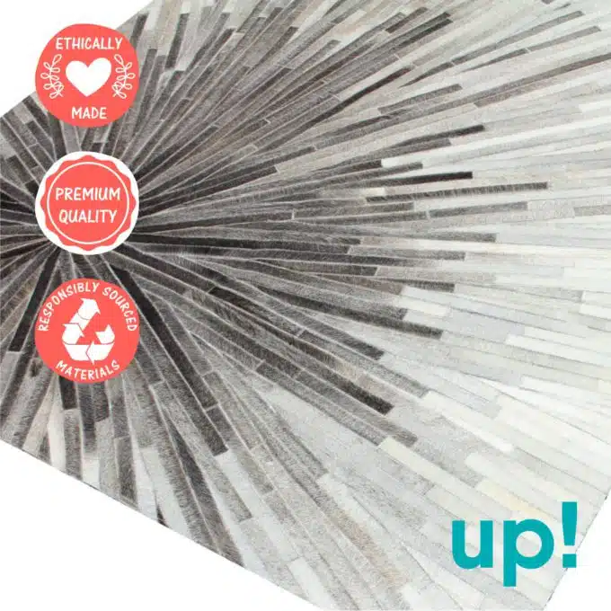 Bloom Gray Cowhide Rug