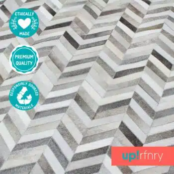 Circle Chevron Cowhide Rug