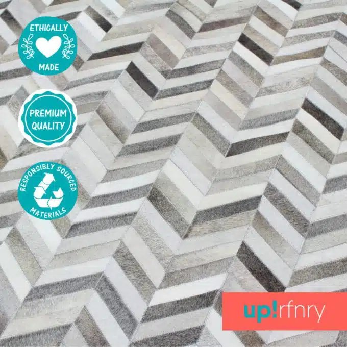 Circle Chevron Cowhide Rug