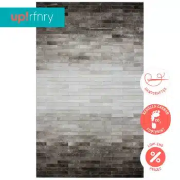 Gray Bricks Cowhide Rug