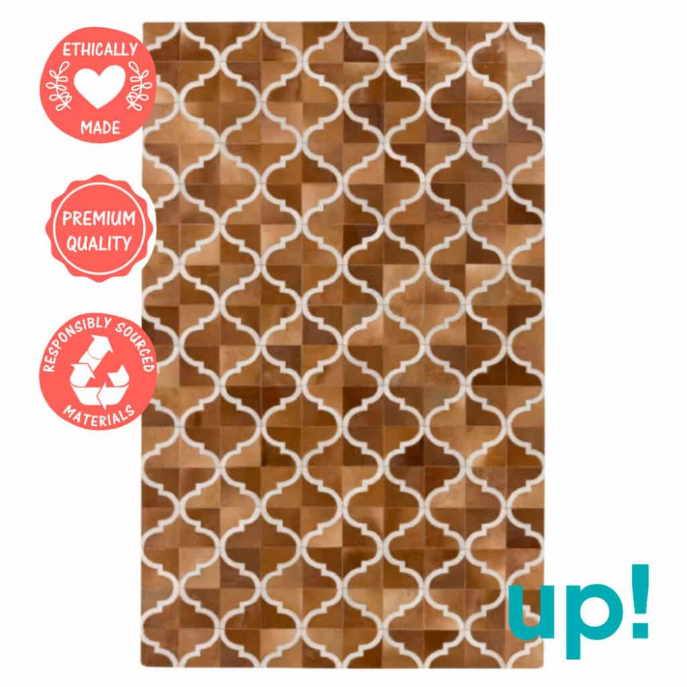 Quatrefoil Cowhide Rug Area Rugs Upcycle Refinery Free Worldwide Shipping