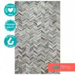 Gray Arrowhead Cowhide Rug