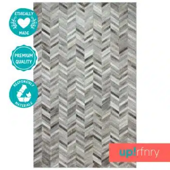Gray Arrowhead Cowhide Rug