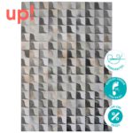 Gray Waves Cowhide Rug