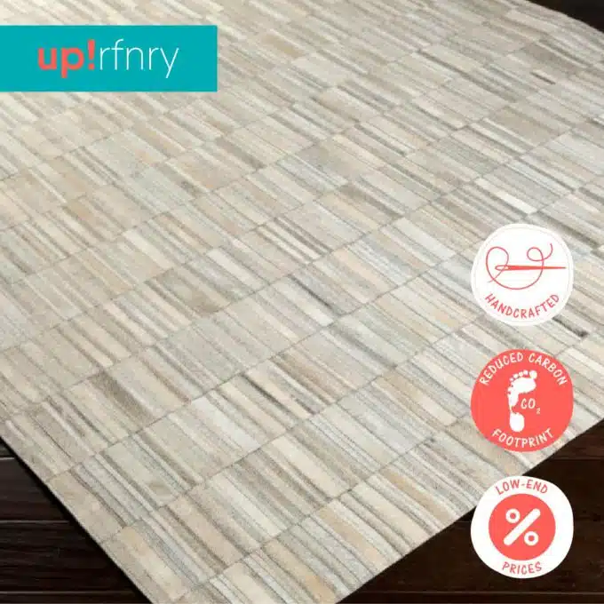 Fade Cowhide Leather Rug
