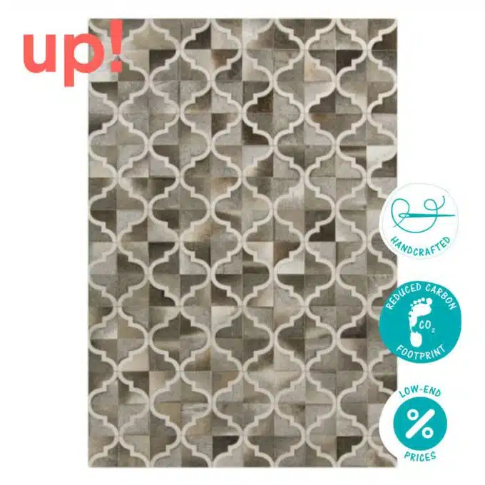 Quatrefoil Cowhide Patchwork